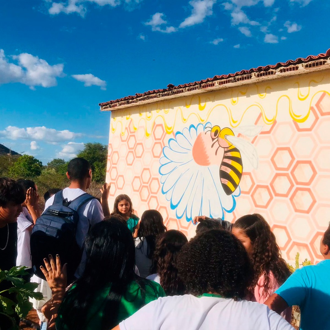 ALUNOS DA ESCOLA MUNICIPAL PROFESSOR JÚLIO BENEDITO PARTICIPAM DE AULA DE CAMPO NO SÍTIO JUNCO DE CIMA
