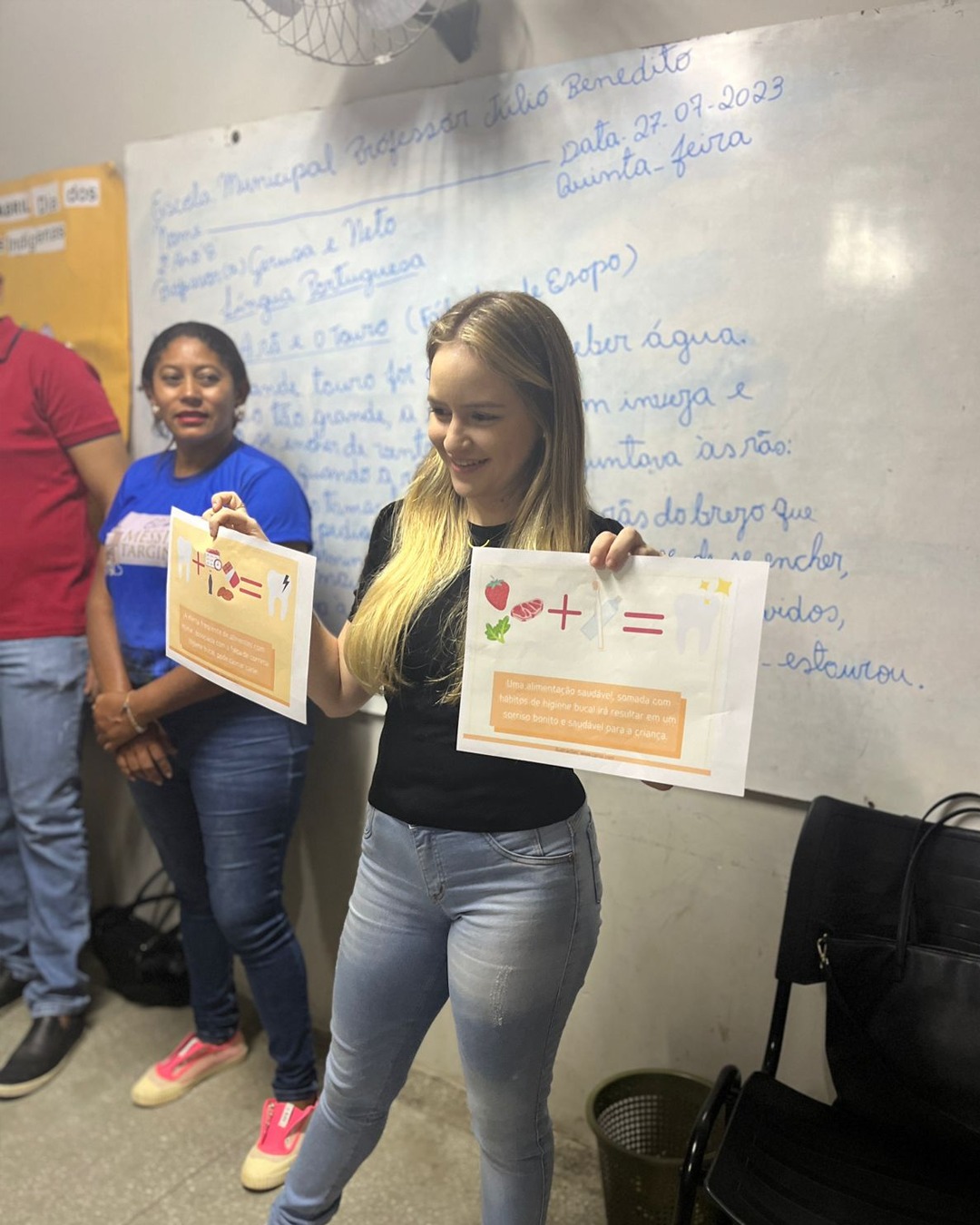 PREFEITURA DE MESSIAS TARGINO REALIZA AÇÃO COM DENTISTA, NUTRICIONISTA E ENFERMEIRA NA ESCOLA MUNICIPAL PROF. JÚLIO BENEDITO