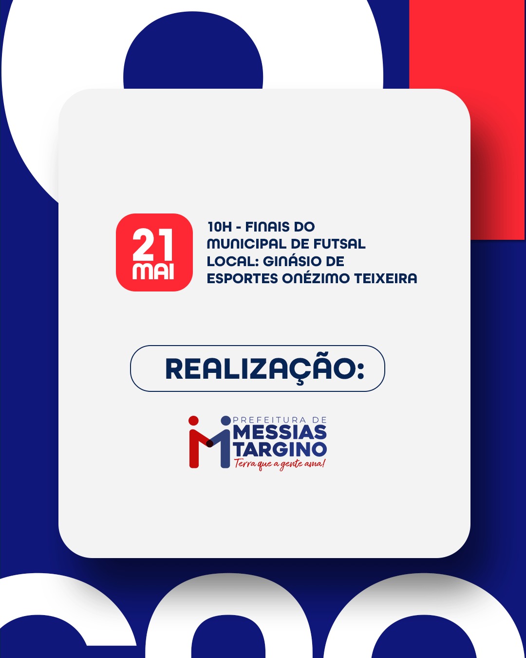 PROGRAMAÇÃO DA FESTA DOS 61 ANOS DE MESSIAS TARGINO