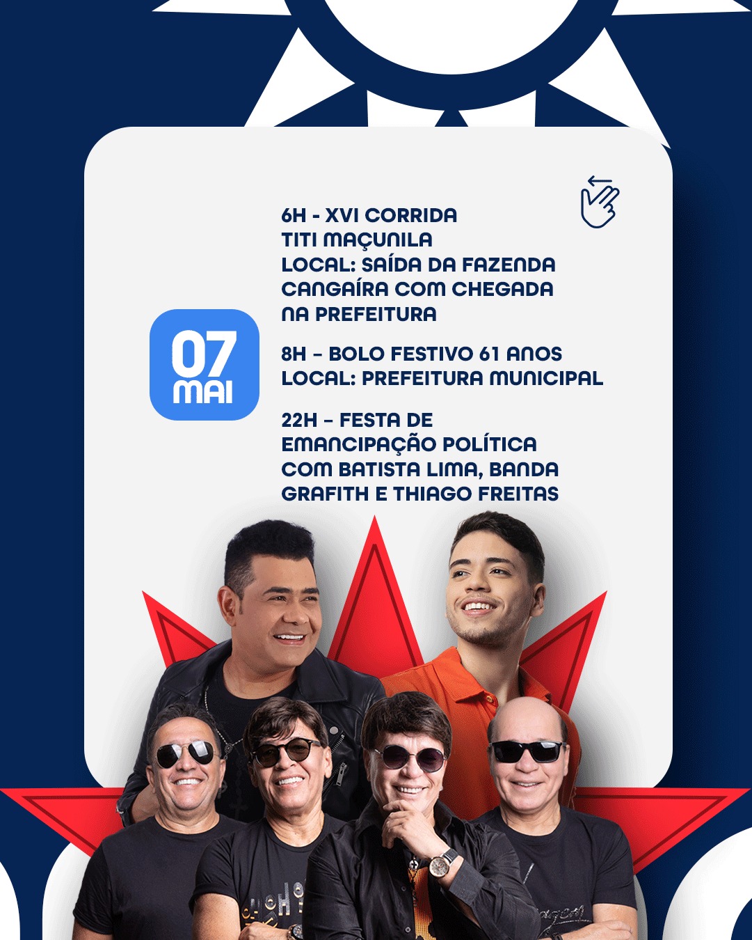 PROGRAMAÇÃO DA FESTA DOS 61 ANOS DE MESSIAS TARGINO