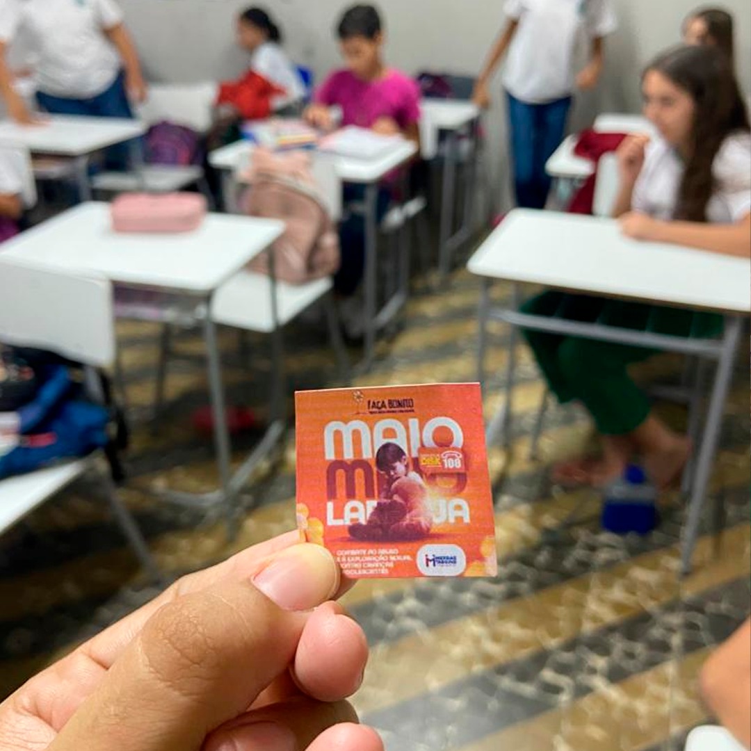 SETOR DE EDUCAÇÃO, CMDCA E COSNELHO TUTELAR REALIZAM AÇÃO DO "18 DE MAIO" NA ESCOLA MUNICIPAL PROF. JÚLIO BENEDITO